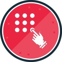 Password Lock Glyph verse Icon vector