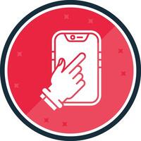 Touch Device Glyph verse Icon vector