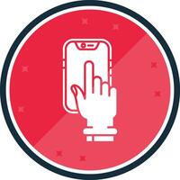 Touch Device Glyph verse Icon vector