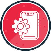 Setting Glyph verse Icon vector