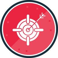 Target Glyph verse Icon vector