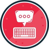 Keyboard Glyph verse Icon vector