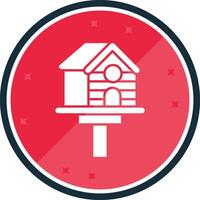 Bird house Glyph verse Icon vector