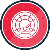 Speedometer Glyph verse Icon vector