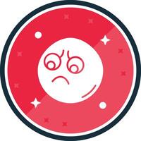 Sad Glyph verse Icon vector