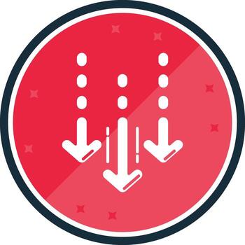 Decrease Glyph verse Icon vector
