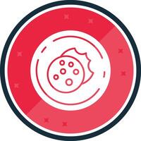 Cookie Glyph verse Icon vector