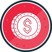 Dollar Glyph verse Icon vector