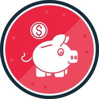 Piggy bank Glyph verse Icon vector