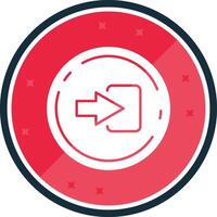 Log in Glyph verse Icon vector