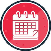 Calendar Glyph verse Icon vector