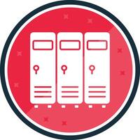 Lockers Glyph verse Icon vector