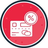 Percentage Glyph verse Icon vector