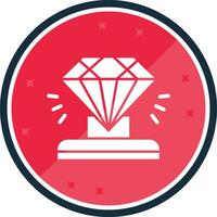 Diamond Glyph verse Icon vector