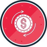 Dollar Glyph verse Icon vector