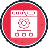 Setting Glyph verse Icon vector