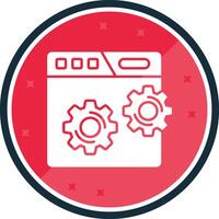 Web setting Glyph verse Icon vector