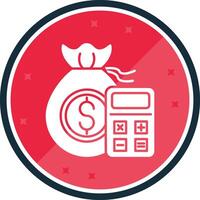 Budget Glyph verse Icon vector