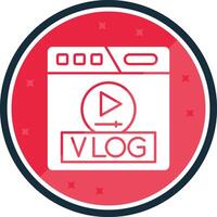Vlog Glyph verse Icon vector