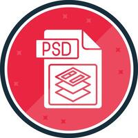 Psd file format Glyph verse Icon vector