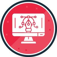 Graphic editor Glyph verse Icon vector