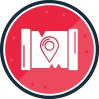 Map Glyph verse Icon vector