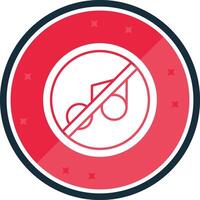 No music Glyph verse Icon vector