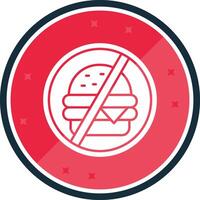 No food Glyph verse Icon vector