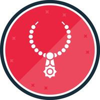 Necklace Glyph verse Icon vector