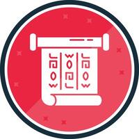 words Glyph verse Icon vector