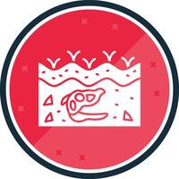 Fossil Glyph verse Icon vector