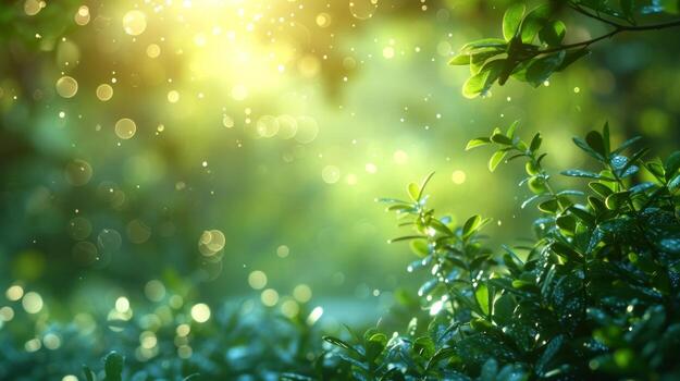 AI generated Glowing Tree Branches at Sunset photo