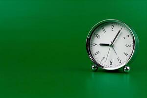 Time and work in daily life Photo of a modern clock in a high quality photo studio.