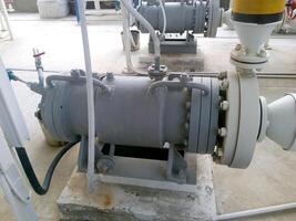 The pump for pumping hot products of oil refining photo