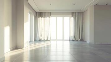 AI generated Modern Minimalist Luxury, Captivating Empty Room Design photo