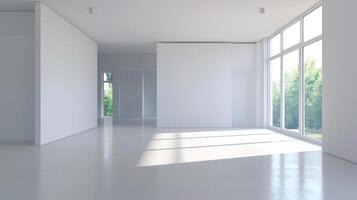 AI generated Modern Minimalist Luxury, Captivating Empty Room Design photo