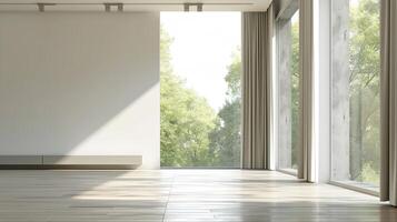AI generated Modern Minimalist Luxury, Captivating Empty Room Design photo