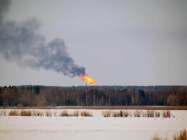 Burning gas flare photo