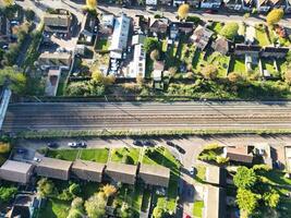 High Angle View of North Luton City of England UK During Cold and Bright Day of Winter. November 7th, 2023 photo