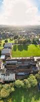 aéreo panorámico ver de central hitchin ciudad de Inglaterra unido Reino. octubre 28, 2023 foto