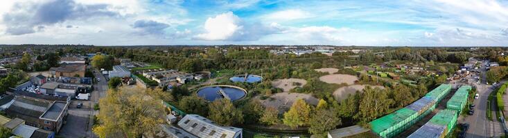 Aerial Panoramic View of Hitchin, Hertfordshire, England. United Kingdom. October 28th, 2023 photo