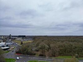 High Angle View of Corby City of Northamptonshire England United Kingdom. November 1st, 2023 photo