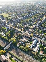 High Angle View of North Luton City of England UK During Cold and Bright Day of Winter. November 7th, 2023 photo