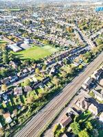 High Angle View of North Luton City of England UK During Cold and Bright Day of Winter. November 7th, 2023 photo