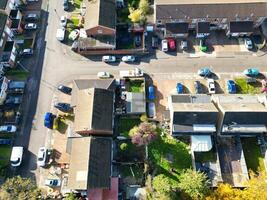 High Angle View of North Luton City of England UK During Cold and Bright Day of Winter. November 7th, 2023 photo