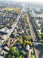 High Angle View of North Luton City of England UK During Cold and Bright Day of Winter. November 7th, 2023 photo