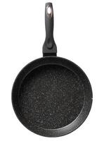 New black empty round non-stick frying pan photo