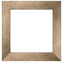 Blank square wooden frame on white isolated background photo