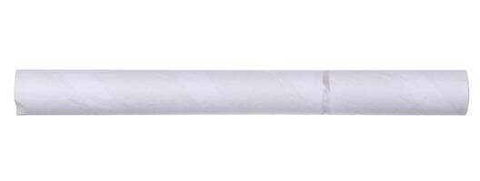 Paper towel tube on white isolated background photo