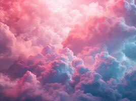 AI generated a pink and blue pattern on the clouds photo